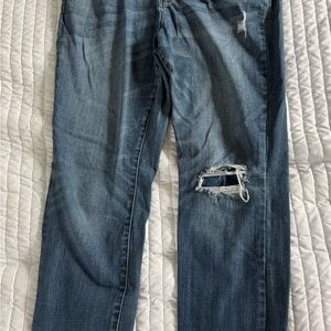 Judy Blue Women's Boyfriend Jeans in Distressed Blue